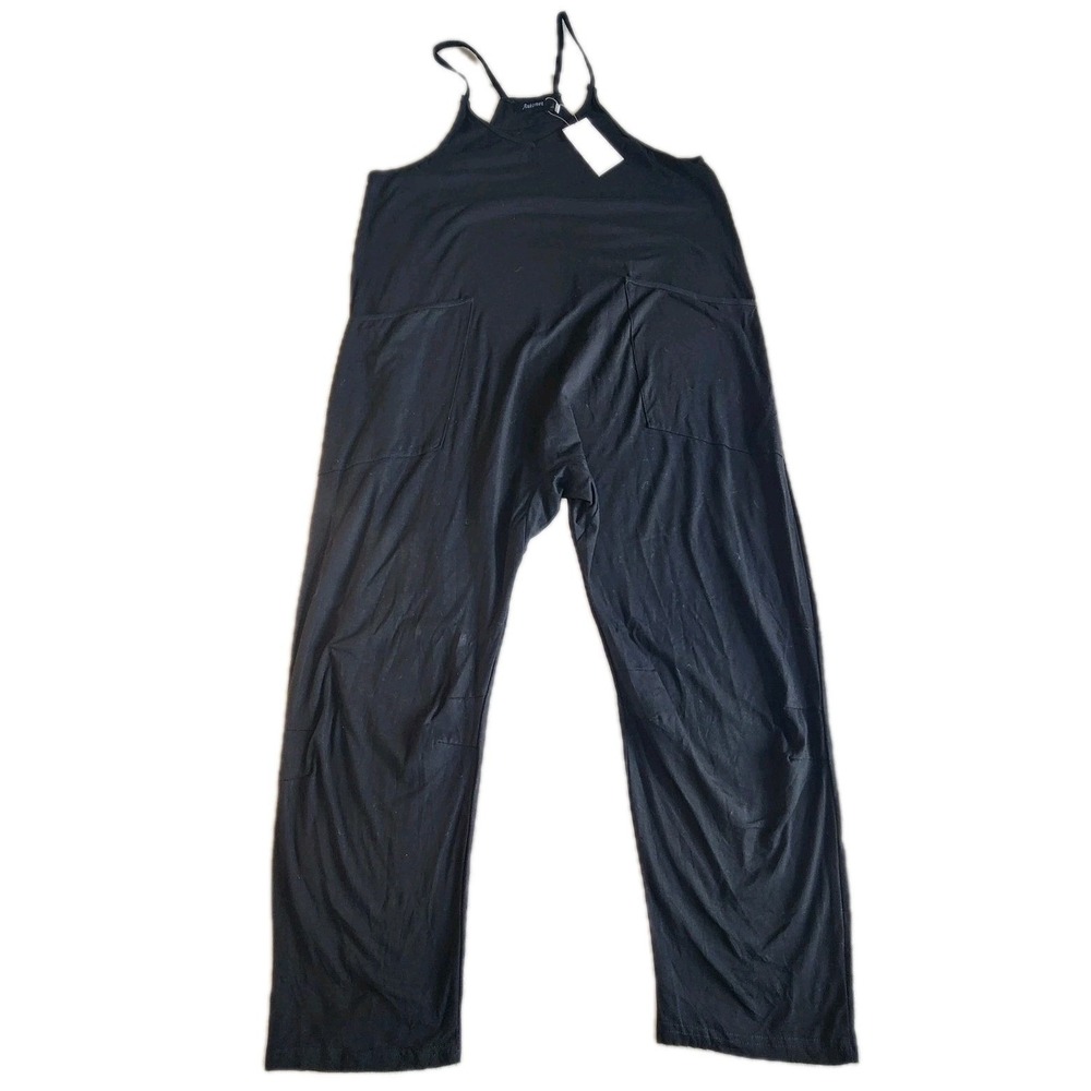 AUTOMET Sleeveless Jumpsuit Womens Small Pockets Logenlook Overalls Romper NEW